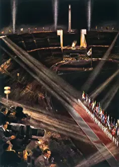 Schluss der Olympischen Spiele/ 1936