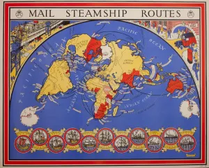 Antique World Map Drucke: (insert)