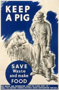 Halte ein Schwein-Poster auf