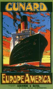Dampfschiff Drucke: Kunstwerk von Cunard