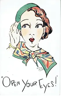 Vintage Stage Play Posters Drucke: Open Your Eyes by Frederick Jackson