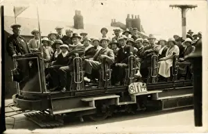 Offene Dachtraktion mit Einzeldeckerbahn, Flottewell (Lancashire)