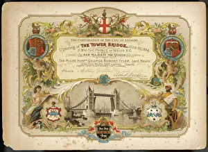 Erfüllung des Grundsteinslegens von Tower Bridge