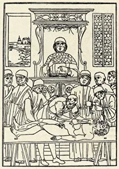 15th Century Artwork Drucke: Operation in Venice 1495