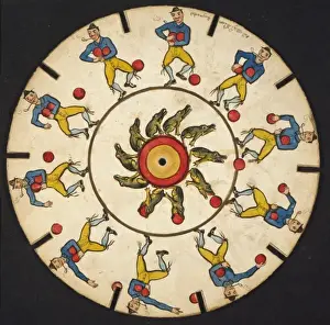 Optical Illusions In Art History Drucke: Optical illusion disc with man and frog