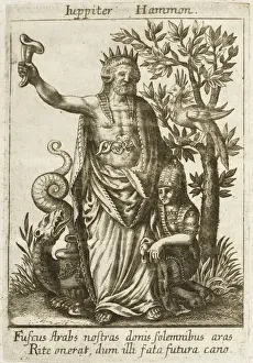 Drucke von ZEUS/JUPITER Ammon - die libyschägypatrische Form des Gottes, der einen berühmten Orakel an dem Oasenort Siwwa in Libyen hatte Verwandte Bilder Drucke: Orakel des Jupiter-Ammons