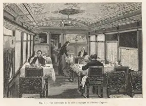 Train Travel Nostalgia Drucke: Orient Express / Diningcar