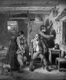Silhouette Art Drucke: The Origin of a Painter by William Mulready