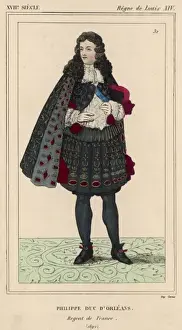 Historical Soldier Portrait Drucke: Orleans / Duc Philippe