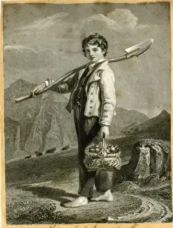 Rural Landscape Paintings Drucke: The Orphan Boy