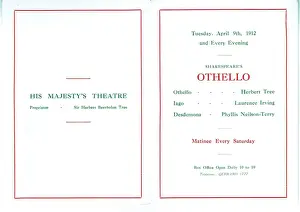 Vintage Theatre Posters Drucke: Othello by William Shakespeare