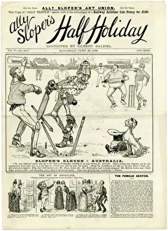 Historical Cricket Images Drucke: At the Oval / Ally Sloper