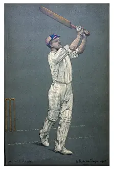 Cricket History Drucke: P F Warner - Cricketer