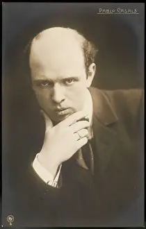 Drucke von PABLO CASALS spanischer Cellist, Dirigent und Komponist Musik Drucke: Pablo Casals / Postkarte
