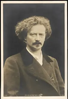 Vintage Piano Music Drucke: Paderewski / Postcard