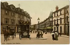 Drucke von Paignton, Devon - Blick vom Bahnhof. Datum: circa 1907 Paignton Drucke: Paignton, Devon - Blick vom Bahnhof.