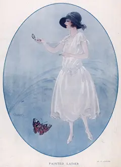 Vintage Butterfly Artwork Drucke: Painted Ladies