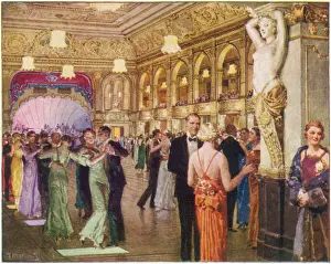 Drucke von Der prächtig eingerichtete Palastballraum in Blackpool Lancashire ist ein beliebtes Treffpunkt für Abendkleidung Verwandte Bilder Drucke: Schlosssaal, Blackpool