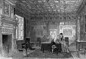 Wooden Floor Interior Design Drucke: Panelled Hall
