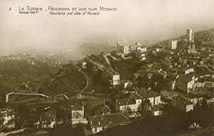 Mediterranean Skyline Drucke: A panorama view of Monaco