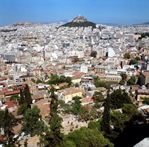 Athens Panorama Drucke: A panoramic view of Athens