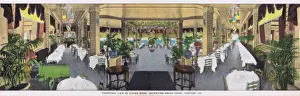 Vintage Chicago Postcard Drucke: A panoramic view of the dining room at the Edgewater Beach H