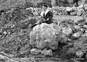 County Down Landscapes Drucke: A Paramoudra, Magheralin Quarry, Moira
