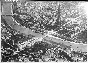 Frankreich Drucke: Paris aus der Luft