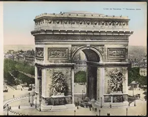 Drucke von Den Arc de Triomphe Champs-Elysees Drucke: Paris, Arc de Triumpfhügel