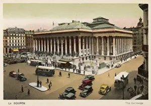 Gerahmter Druck : Pariser Börse 1920 Gerahmter Druck : Pariser Börse 1920