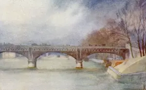 Seine River Bridges Drucke: Paris / Bridge / Iena 1908