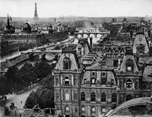 Panoramic View Of Paris Drucke: Paris / Eight Bridges 1908