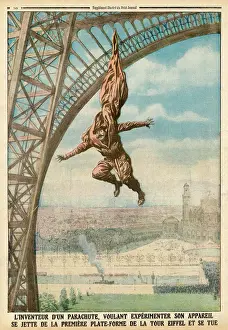 Eiffelturm Drucke: Paris, Eiffelturm 1912