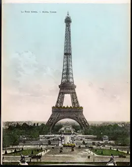 Drucke von Von der Seine Fluss Seine Drucke: Paris / Eiffelturm 1890