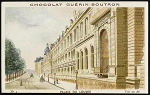 Louvre Museum Exterior Drucke: Paris / Louvre Facade