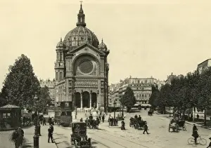 Vintage Tram Images Drucke: Paris Saint-Augustin