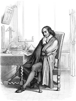 Blaise Pascal Portrait Drucke: Pascal (Flandrin)