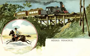 Zug für Passagiere dient Veracruz, Mexiko, Zentralamerika