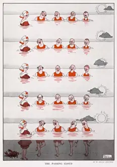 Woman In The Sea Drucke: The Passing Cloud