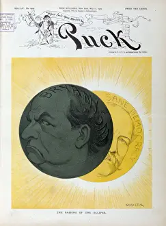 Puck Magazine Artwork Drucke: The passing of the eclipse
