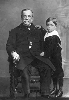Louis Pasteur Scientist Drucke: Pasteur and Son Photo