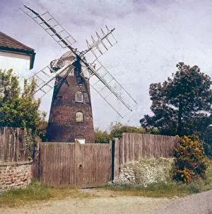 Norfolk Windmill Drucke: Paston Windmill