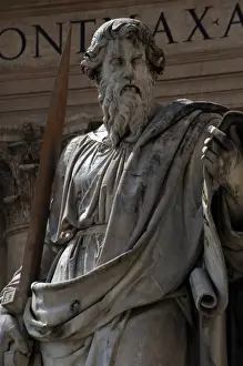 Drucke von Paulus der Apostel (5-67 n. Chr.). Statuenskulptur. Heiliger Petrusplatz, Vatikanstadt Vatikanstadt Drucke: Paulus der Apostel (5 - 67 n.Chr.). Statuenskulptur im Peterssquare, Rom