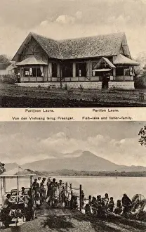 Bogenschiff und See in Soekaboemi im westlichen Java Indien