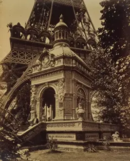 Paris Exposition 1889 Drucke: Pavilion Perusson, exhibit of bricks, enamels, terre-cotta a
