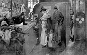 Victorian Era Family Life Drucke: The pawnshop as a last resource