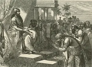Drucke von Gehorsam vor einem assyrischen Herrscher zeigen Kulturelle Feste Und Traditionen Drucke: Gehorsam zu einem assyrischen Herrscher zeigen