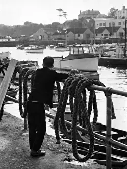 Friedliche Szene am Hafen von Paignton, Devon