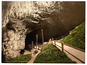Nostalgic Picturesque Landscapes Drucke: Peak Cavern, Castleton, Derbyshire, England