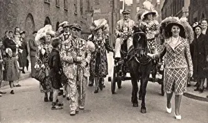 Drucke von Eine Prozession der schimmernden Könige und Königinnen, Südwark, London Art Drucke: Perlenkönige und Königinnen